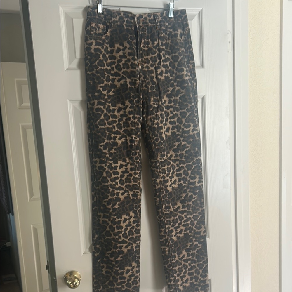 Lioness Straight Leg Jeans in Brown and Black